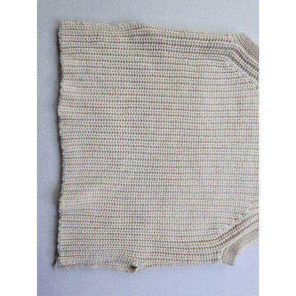 NEW Autumn Cashmere Girl's 12 Cream Neon Specs Sleeveless Knit Sweater Cropped - Picture 7 of 8